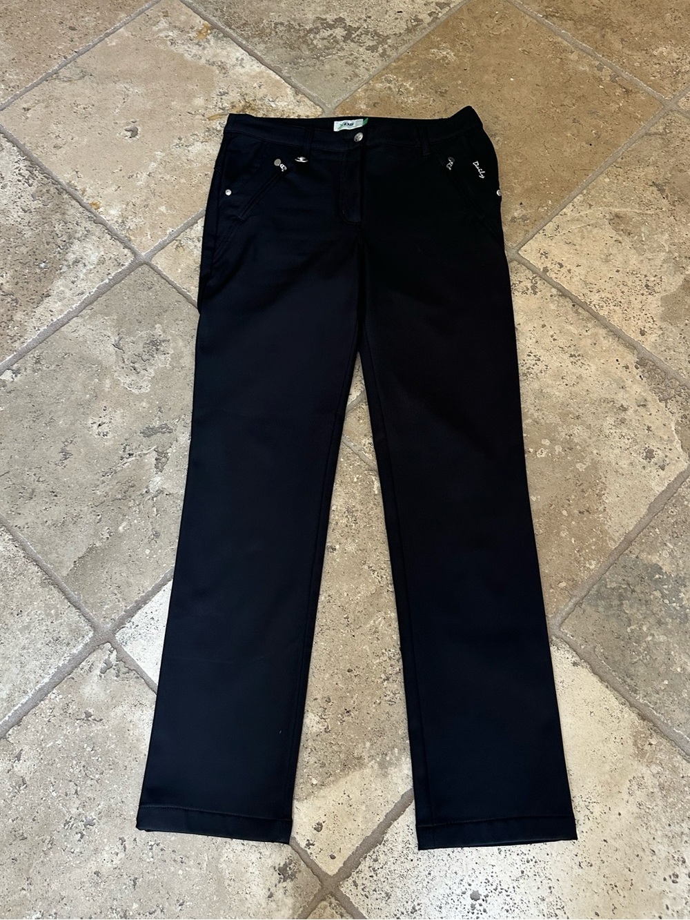 Daily Sports Black Golf/Trouser Pants with Branded Button